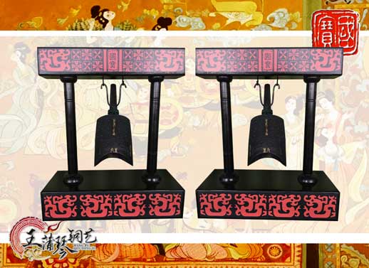 單件編鐘工藝品、外賓禮品、中國(guó)青銅編鐘